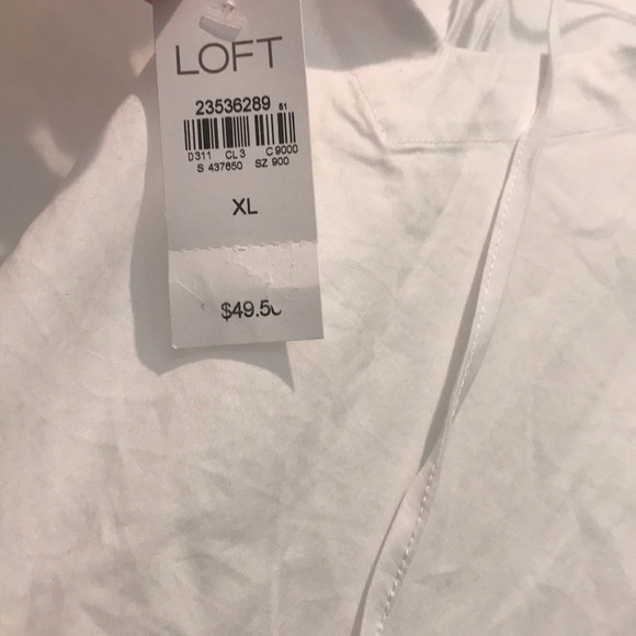 White loft cotton shirt with bell sleeves - Picture 5 of 5